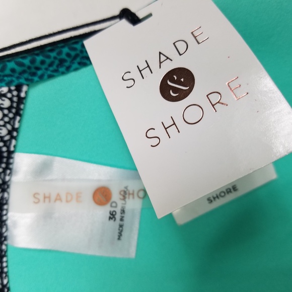 Shade & Shore Paisley Green Halter Bikini Top 36D - Picture 7 of 8